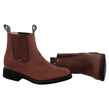 Bota Botín Roper De Piel En Color Café Para Hombre 0555