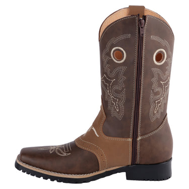 Bota Vaquera Color Café Para Hombre 0577