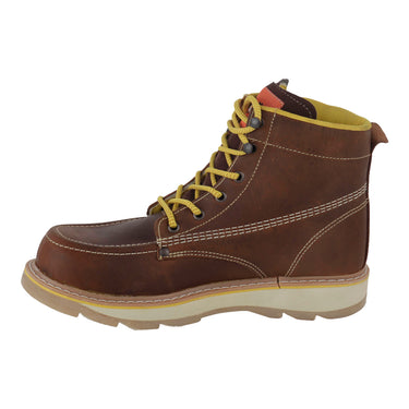 Botín Industrial de Piel Fratello Color Cafe Para Hombre 0136S/D.DENSIDA