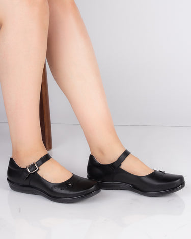 Zapatos Escolares De Piel Color Negro Para Mujer 1715