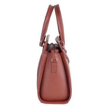 Bolso Tote Fratello Color Coñac Para Mujer Bn103 Grab Marrón Floreado Oro