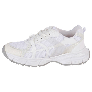 Tenis Deportivo Suela Alta Fratello Color Plata Para Mujer 7050