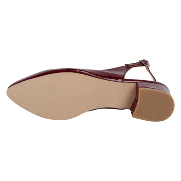 Flats De Tacón Ancho Fratello Color Vino Para Mujer 0717
