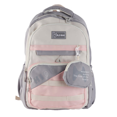 Mochila Escolar Fratello Color Gris Rosa Para Mujer 6666