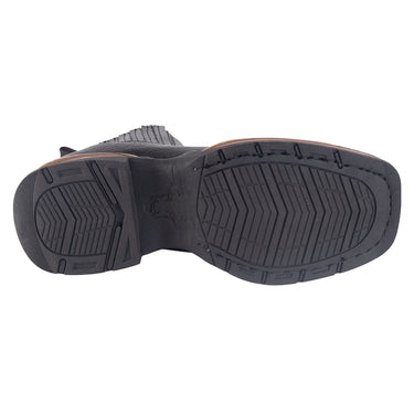 Botines Vaqueros en Piel Autentica Fratello Color Negro para Hombre 1105