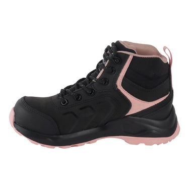 Botas Industriales Fratello Color Negro Rosa Para Mujer 0349-D