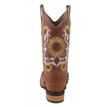 Botas Vaqueras de Piel Fratello Color Café para Mujer 1114