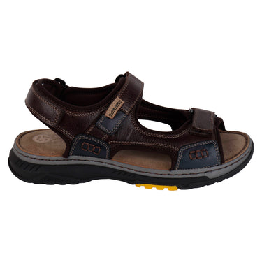 Sandalias De Piel Lobo Solo Color Café Para Hombre 6528