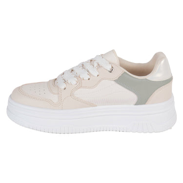 Tenis Casuales Fratello Color Blanco Y Pistache Para Mujer 0025