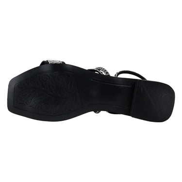 Sandalias Casuales Fratello Negro Para Mujer 5858 Tiras