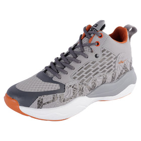 TENIS PONTIAC - 6147 - GRIS OXFORD NARANJA - 25/29