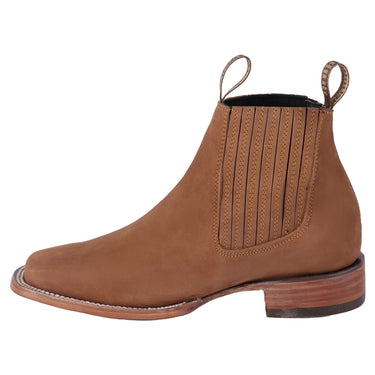 Botines Vaqueros De Piel Color Oro Para Hombre Canelo,
