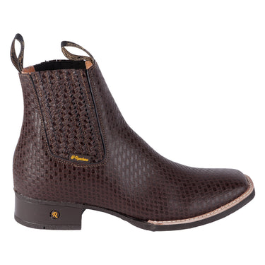 Botines Vaqueros De Piel Color Café Para Hombre 1500