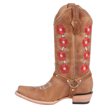 Botas Vaqueras Color Miel Fratello Para Mujer 1050