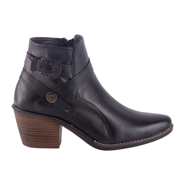 Botas Vaqueras en Piel Fratello Color Café para Mujer 0708