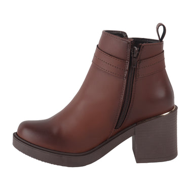 Botín Casual Fratello Color Coñac Para Mujer 0911