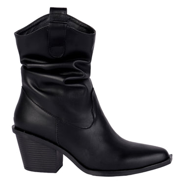 Bota Vaquera Color Negro Fratello Para Mujer 0150-v