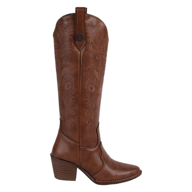 Botas Vaqueras Tubo Alto Color Tan Fratello Para Mujer 1024