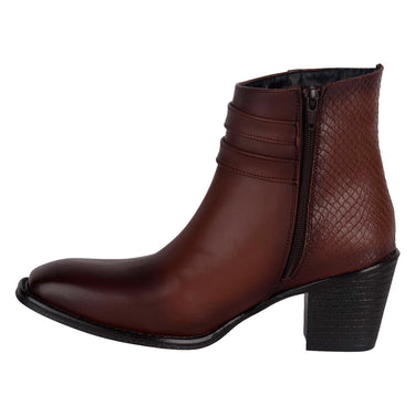 Botines Casuales De Tacón Fratello Color Tan Para Mujer 0700