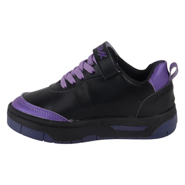 Tenis Casuales Fratello Color Negro Morado para Niña 0706