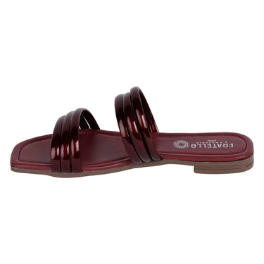 Sandalias Descubiertas Fratello Color Vino Mujer 0028 Tiras