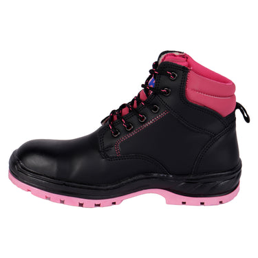 Bota Industrial Fratello Color Negro Fiusha Para Mujer 0350
