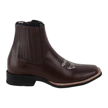 Botines Vaqueros en Piel Autentica Fratello Color Café para Hombre 1095