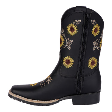 Botas Vaqueras Color Negro Fratello Para Niña 0595