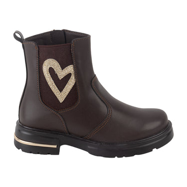 Botines Casuales Yuyin Color Chocolate Para Niñas 26636