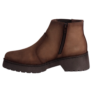 Botas Para Mujer Casuales Punta Redonda Fratello Color Café