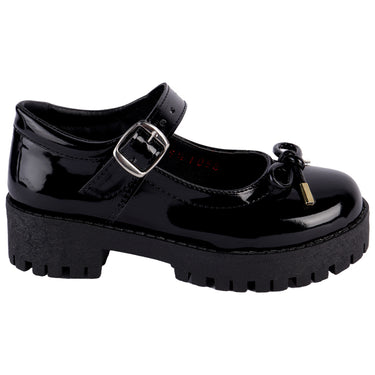 Zapato Escolar Color Negro Fratello Para Niña (18/21.5) 1058