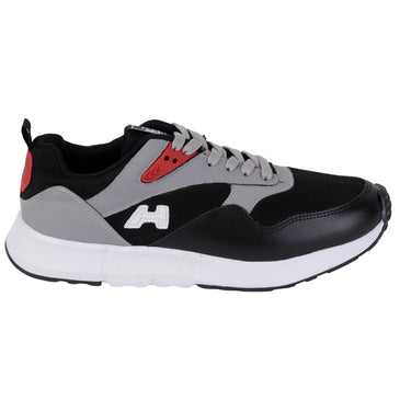 Tenis Casuales Urbanos Fratello Color Negro En Combinación Con Gris Y Rojo Para Hombre 0323