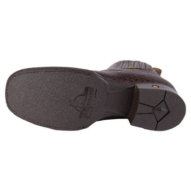 Botines Vaqueros De Piel Color Café Para Hombre 1500