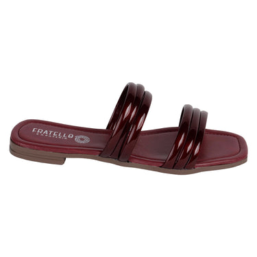 Sandalias Descubiertas Fratello Color Vino Mujer 0028 Tiras