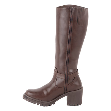 Botas Casuales de Caña Alta Fratello Color Café Oscuro para Mujer 3816