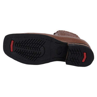 Botín Vaquero Bordados Fratello Color Coñac Para Hombre 1090
