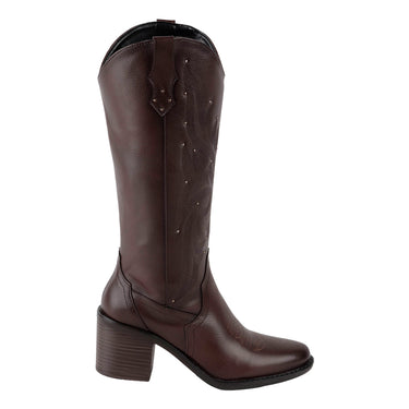 Botas Vaqueras con Estoperoles Fratello Color Café para Mujer 5006