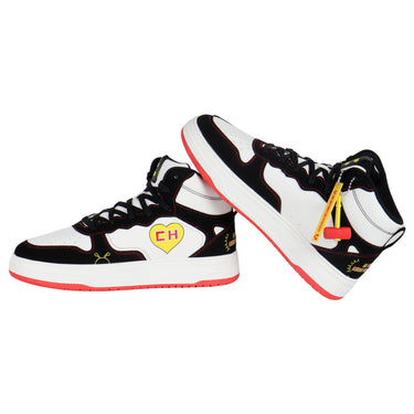 Tenis Urbano de Bota Charly Chapulín Colorado Color Blanco con Negro para Hombre 1038232