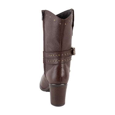 Botines Vaqueros Verde Tabaco Color Brandy Para Mujer 6552