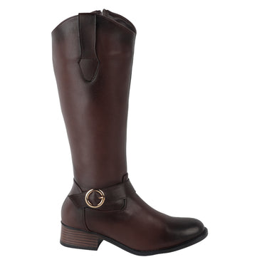Botas de Tubo Alto Fratello Color Café para Mujer 0685