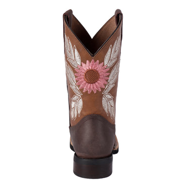 Botas Vaqueras De Piel Color Café Fratello Para Mujer 2004