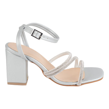 Zapatillas Abiertas Fratello Color Plata Para Mujer 2055