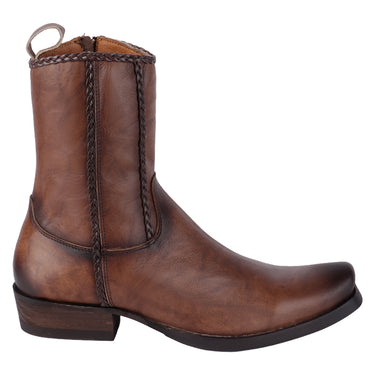Bota Vaquera Fratello De Piel Color Cafe Para Hombre 20267