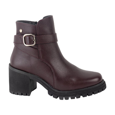 Botines Casuales Fratello Color Vino Para Mujer 3812