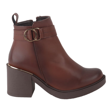 Botín Casual Fratello Color Coñac Para Mujer 0911