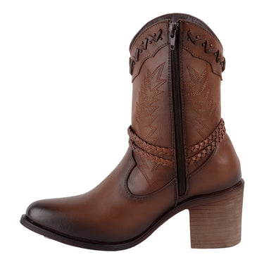 Botines Vaqueros Maquech Color Café para Mujer 3015