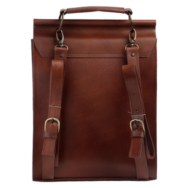 Mochila de Piel Fratello Color Café Para Hombre IZAMAL