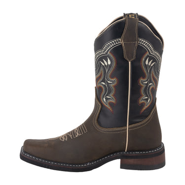 Botas Vaqueras en Piel Autentica Fratello Color Verde para Hombre 0140