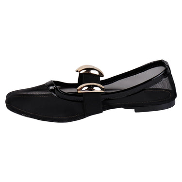 Flats De Piso Fratello Color Negro Para Mujer 6010