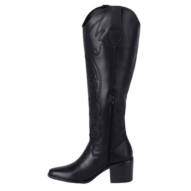 Bota Vaquera Color Negro Para Mujer 9850